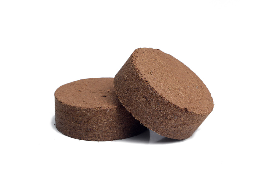 Cocopeat bulk product round tablet