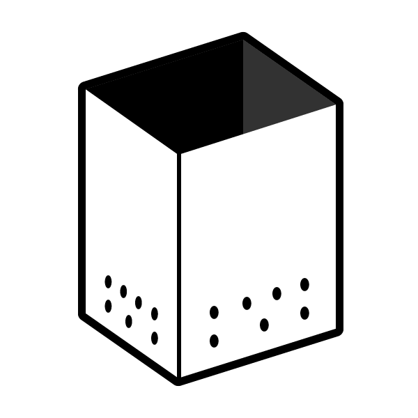 Open Top Containers black icon